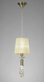 Tiffany Antique Brass-Cream Crystal Ceiling Lights Mantra Shaded Crystal Fittings